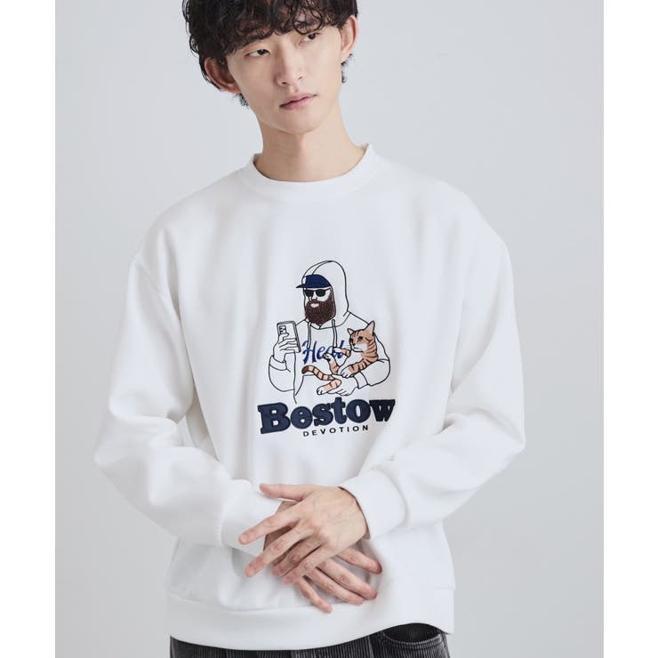 ホワイト(001) | ヒゲサガラスウェット | tk.TAKEO KIKUCHI