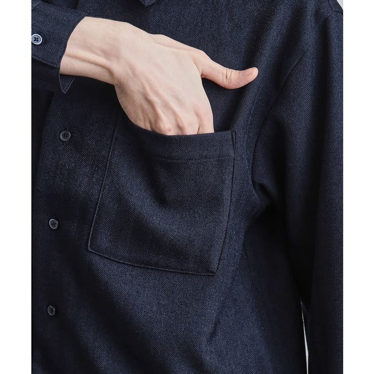 ウール調へリンボンシャツ | tk.TAKEO KIKUCHI | 詳細画像18 