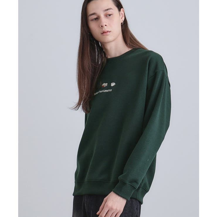 グリーン(024) | スリーアイテム刺繍スウェット | tk.TAKEO KIKUCHI