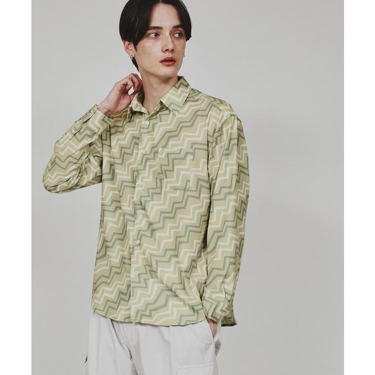 ベージュ(152) | 幾何学柄シャツ | tk.TAKEO KIKUCHI