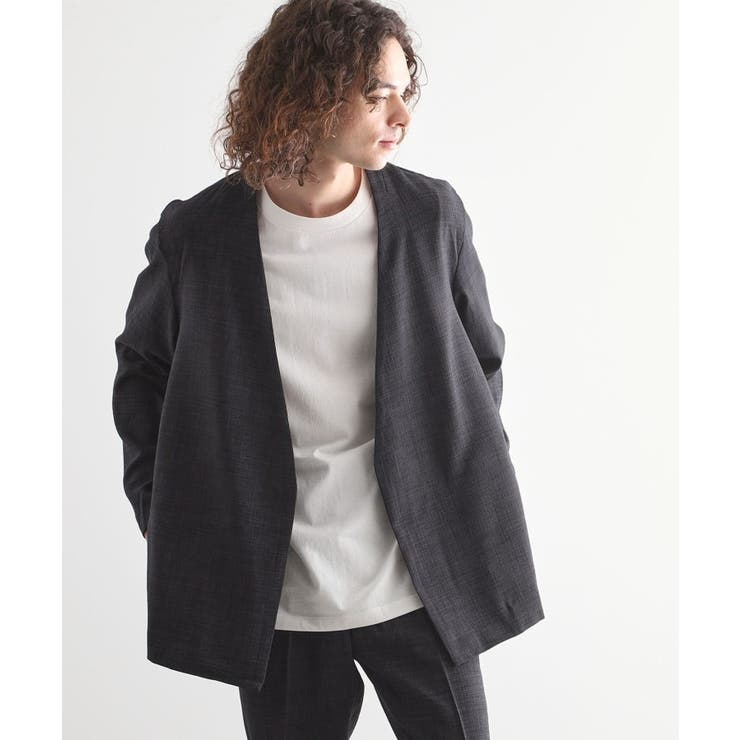 ブラック(019) | テックキャンバスノーカラージャケット | tk.TAKEO KIKUCHI