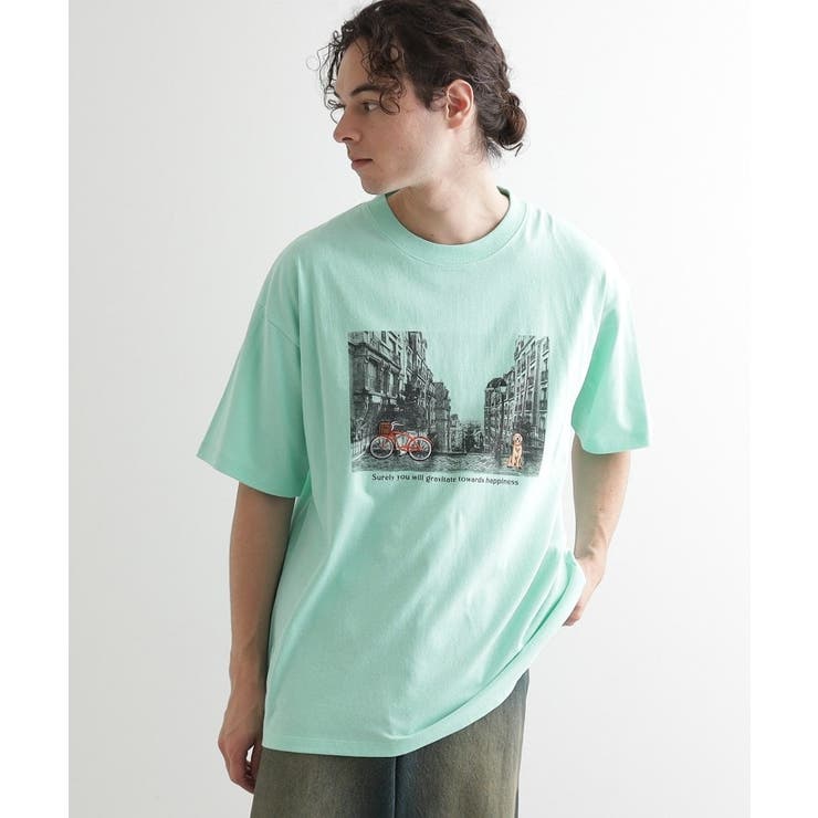 ライトグリーン(020) | フォトプリント刺繍Tシャツ | tk.TAKEO KIKUCHI