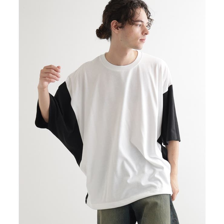 ホワイト(501) | 配色ドルマンカットソー | tk.TAKEO KIKUCHI