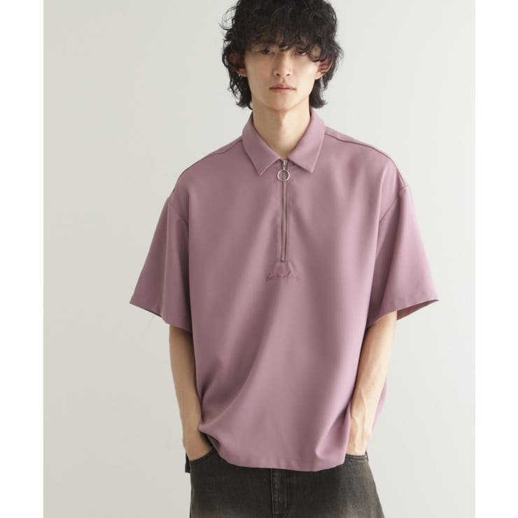 トープ(054) | エンブロハーフジップシャツ | tk.TAKEO KIKUCHI