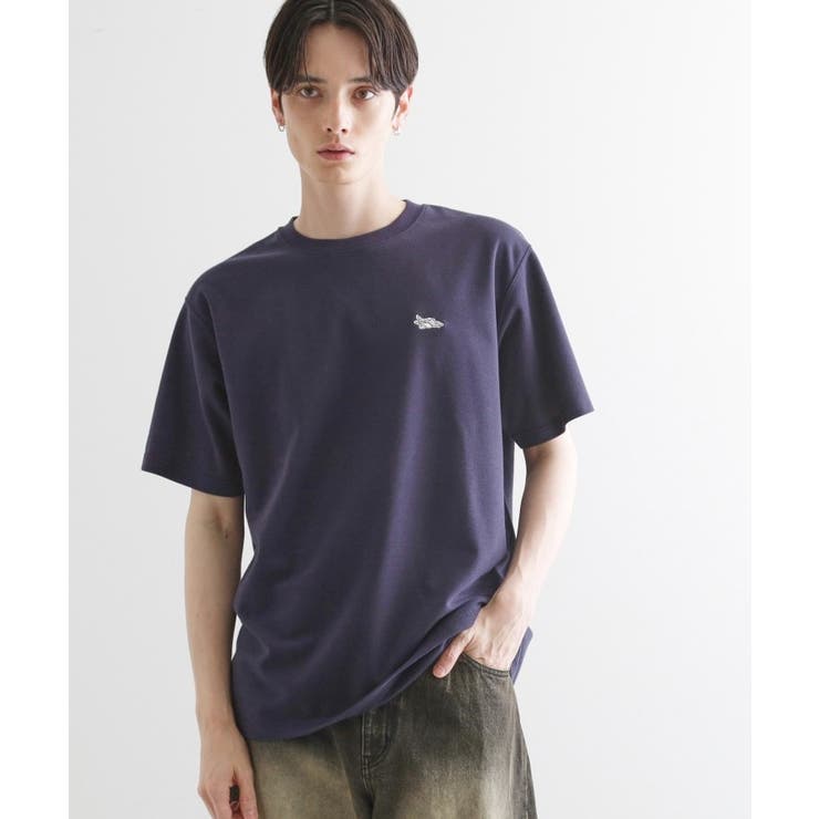 ネイビー(094) | ウサギ刺繍 鹿の子クルーカットソー | tk.TAKEO KIKUCHI