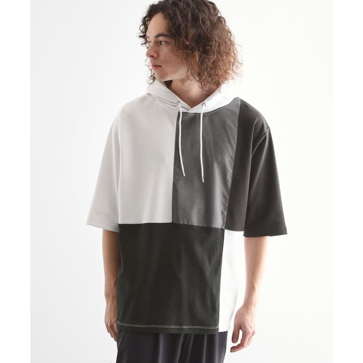 ホワイト(501) | 5分袖キリカエポンチフーディ | tk.TAKEO KIKUCHI