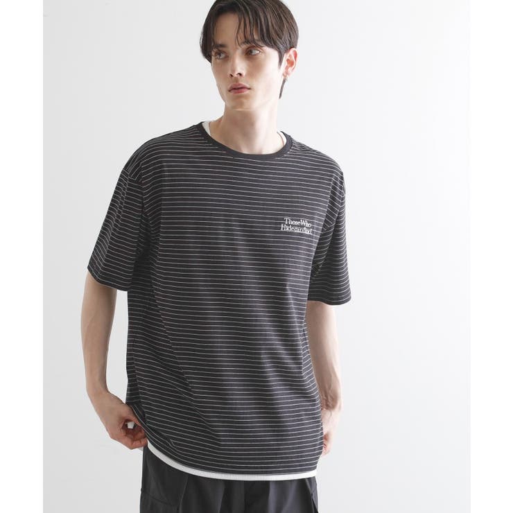 マイクロボーダーフェイクTシャツ | tk.TAKEO KIKUCHI | 詳細画像1 