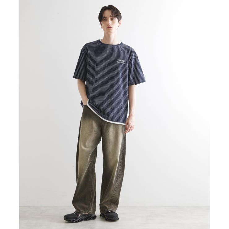 マイクロボーダーフェイクTシャツ | tk.TAKEO KIKUCHI | 詳細画像6 