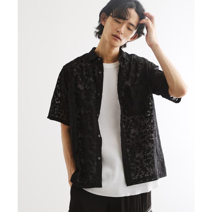 ブラック(019) | オパールプリントシャツ | tk.TAKEO KIKUCHI