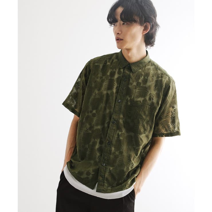 オリーブグリーン(426) | オパールプリントシャツ | tk.TAKEO KIKUCHI