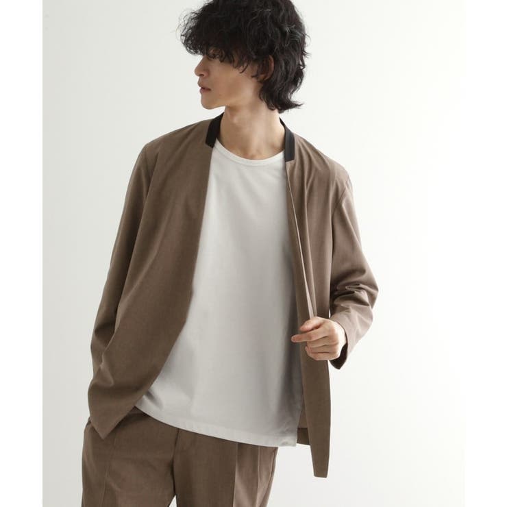 トープ(054) | 【吸水速乾】COOLMAX(R)サマーノーカラージャケット/セットアップ対応 | tk.TAKEO KIKUCHI