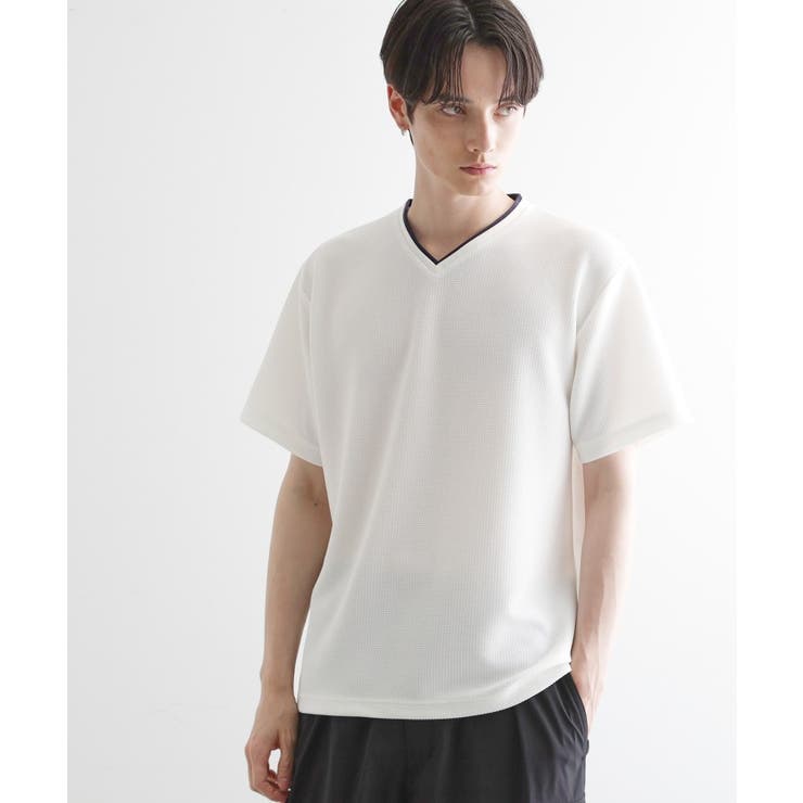フェイクレイヤードVネックカットソー | tk.TAKEO KIKUCHI | 詳細画像1 