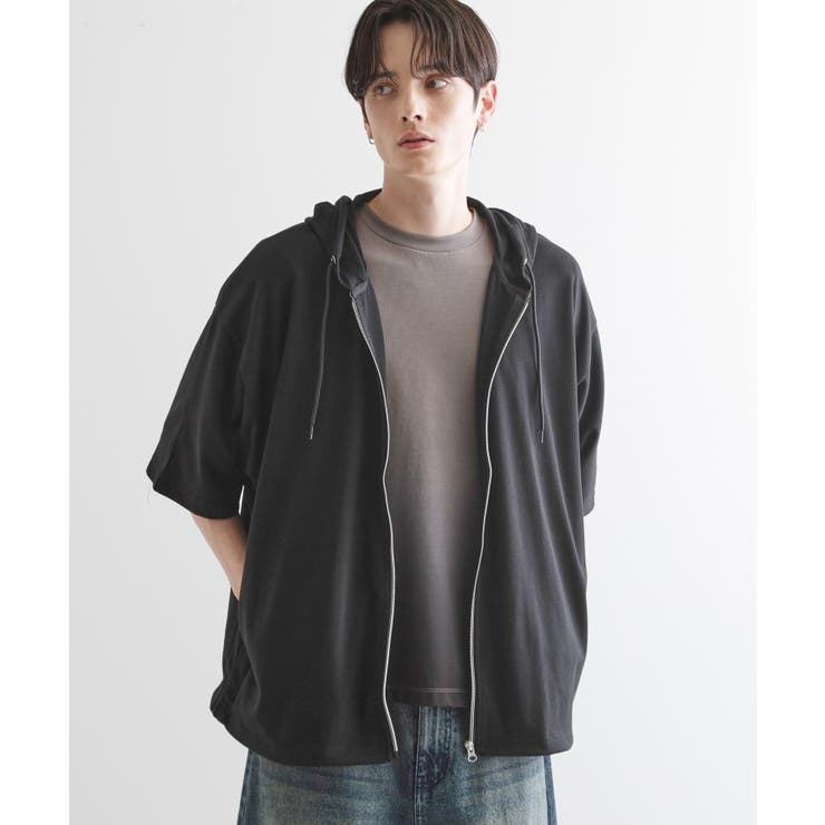 ブラック(019) | ドルマンジップパーカ | tk.TAKEO KIKUCHI