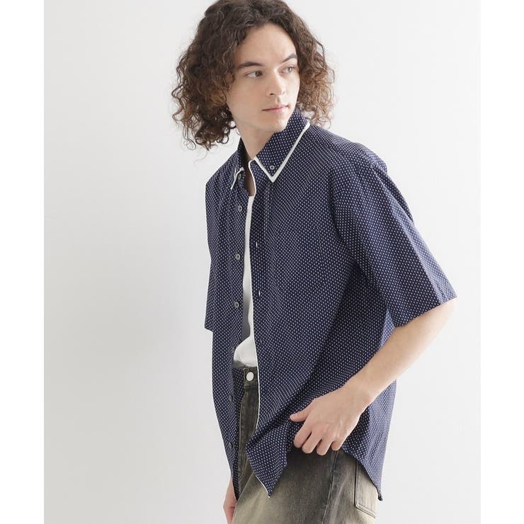 2枚衿ドット柄シャツ | tk.TAKEO KIKUCHI | 詳細画像9 