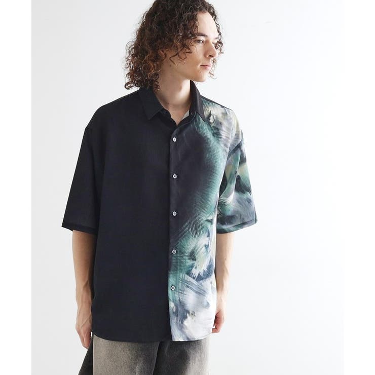 ブラー楊柳ハーフプリントシャツ | tk.TAKEO KIKUCHI | 詳細画像1 