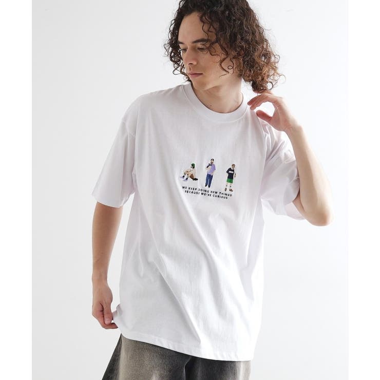 ホワイト(001) | ピープル刺繍Tシャツ | tk.TAKEO KIKUCHI