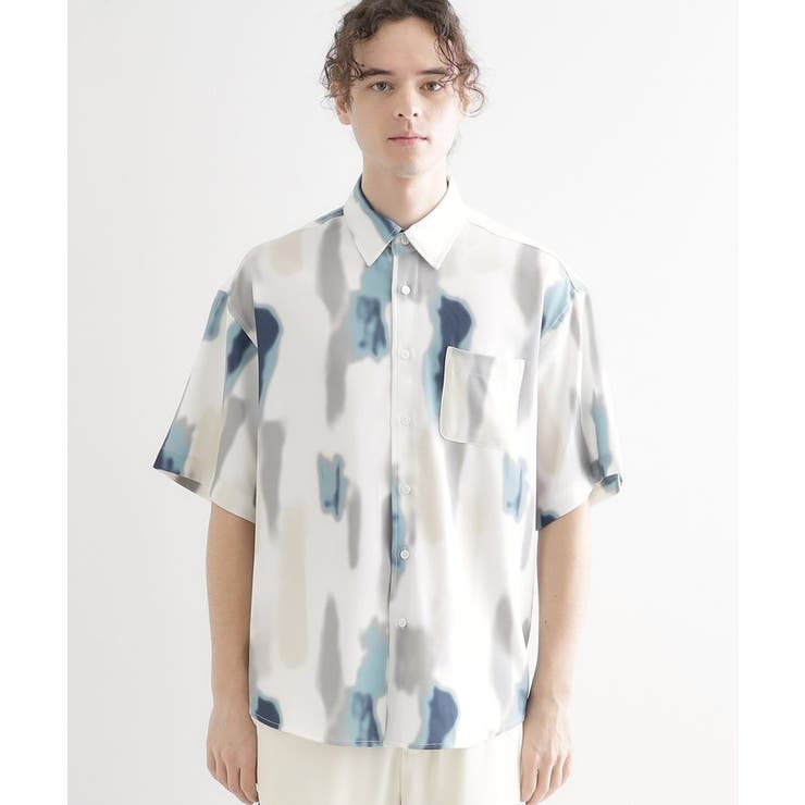 梨地ボカシプリントシャツ | tk.TAKEO KIKUCHI | 詳細画像17 