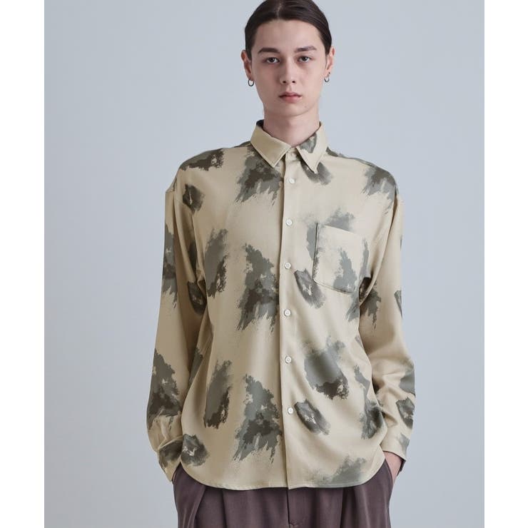 スモークブラープリントシャツ | tk.TAKEO KIKUCHI | 詳細画像9 