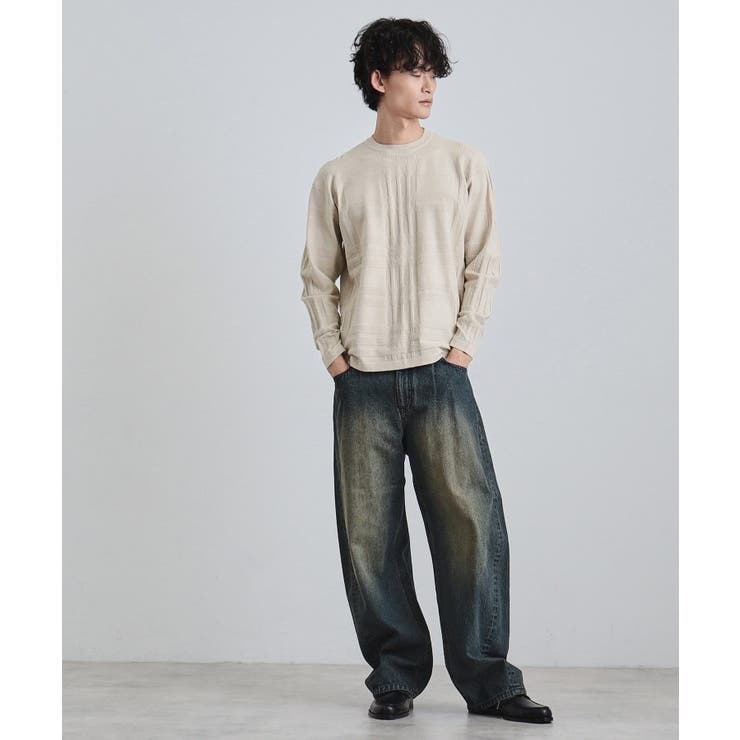 シャドーチェックニット | tk.TAKEO KIKUCHI | 詳細画像2 