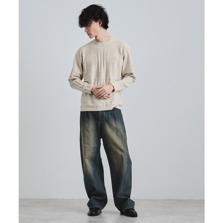 シャドーチェックニット | tk.TAKEO KIKUCHI | 詳細画像3 