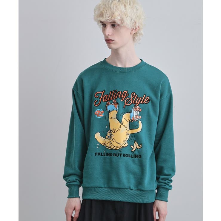 グリーン(024) | ポップ刺繍スウェット | tk.TAKEO KIKUCHI