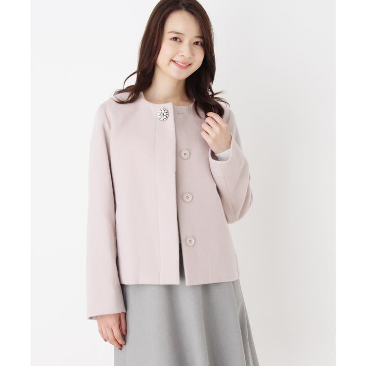 ノーカラービジューショートコート 品番 Wrdw Index インデックス のレディースファッション通販 Shoplist ショップリスト