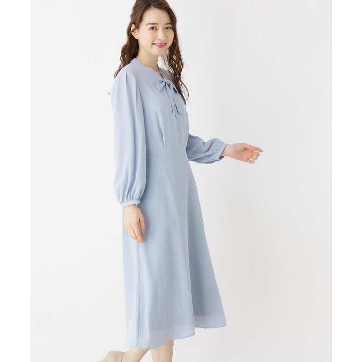 洗える 42 Ll Web限定サイズ ポリボウタイボタンワンピース 品番 Wrdw Index インデックス のレディースファッション通販 Shoplist ショップリスト