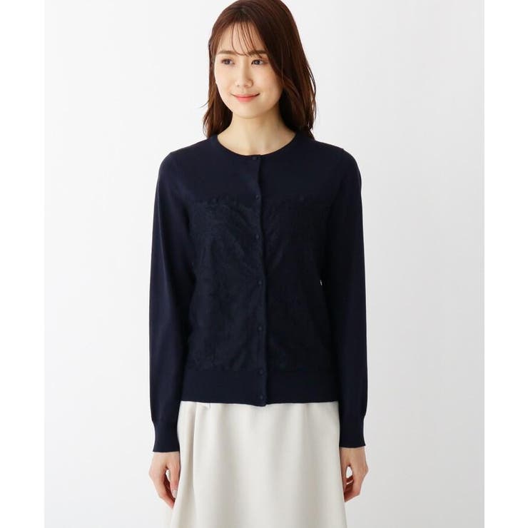 レーヨンキュプラレース切替クルーカーディガン Web限定サイズ 品番 Wrdw Index インデックス のレディースファッション通販 Shoplist ショップリスト