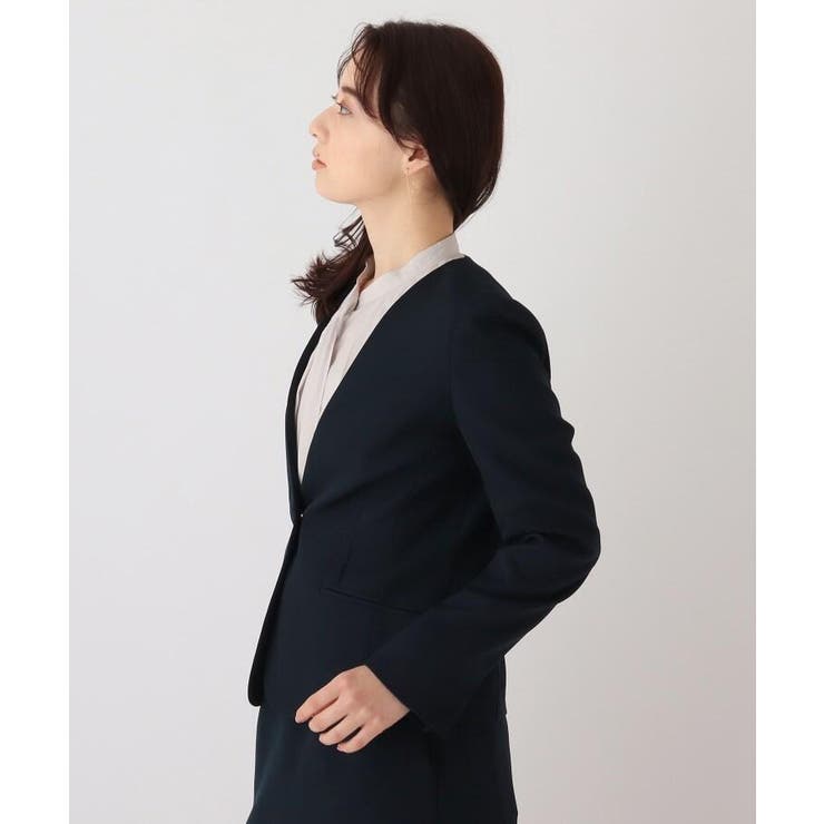 マルチファンクションダブルクロスノーカラージャケット【WEB限定サイズ】