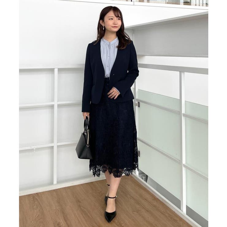 マルチファンクションダブルクロスノーカラージャケット【WEB限定サイズ】