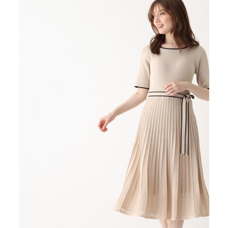 バイカラープリーツニットワンピース Web限定サイズ 品番 Wrdw Index インデックス のレディースファッション通販 Shoplist ショップリスト