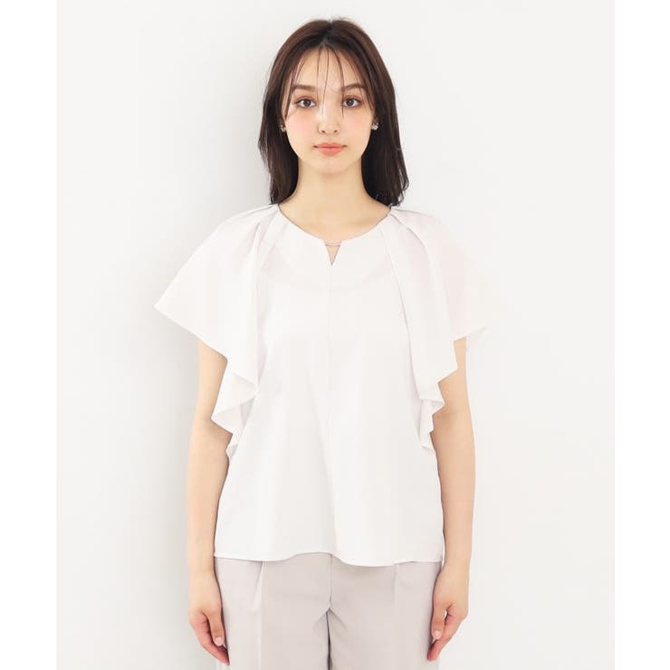 ⭐︎ イチゴ ⭐︎ フロントタックフレアスリーブブラウス 2枚セット N. Natural Beauty Basic*｜フロントタックフレアスリーブ