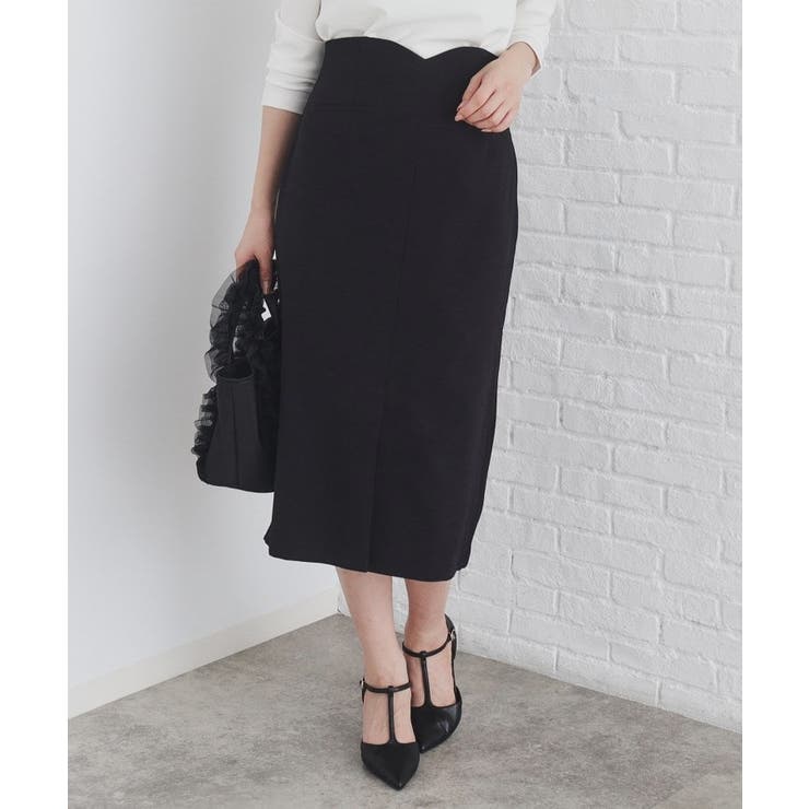 ストレッチハートウエストタイトスカート【洗濯機洗い可/防シワ】[品番