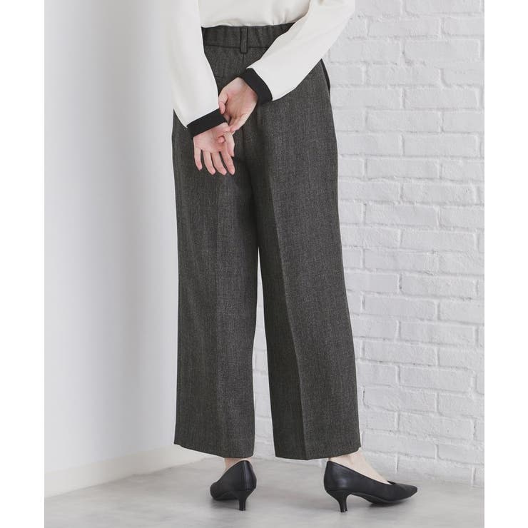 《美人百花掲載》ヴィンテージツイードタックワイドパンツ【洗濯機洗い可/防シワ】 | index | 詳細画像2 