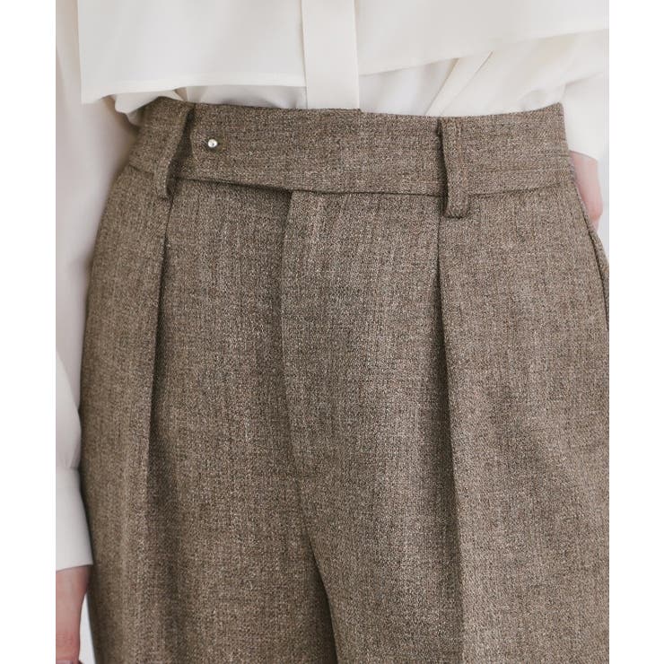 《美人百花掲載》ヴィンテージツイードタックワイドパンツ【洗濯機洗い可/防シワ】 | index | 詳細画像17 