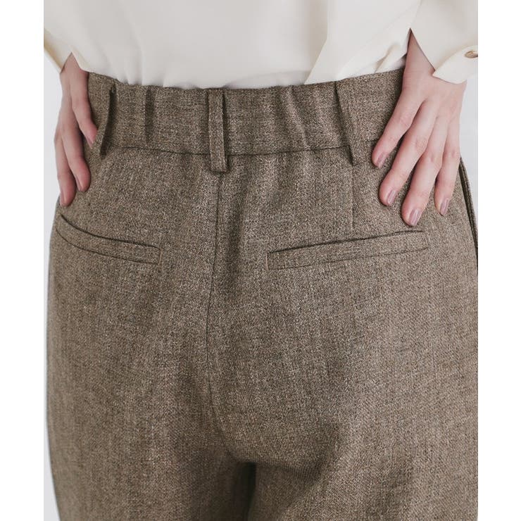 《美人百花掲載》ヴィンテージツイードタックワイドパンツ【洗濯機洗い可/防シワ】 | index | 詳細画像19 