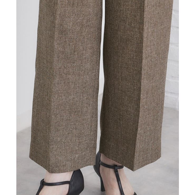 《美人百花掲載》ヴィンテージツイードタックワイドパンツ【洗濯機洗い可/防シワ】 | index | 詳細画像20 