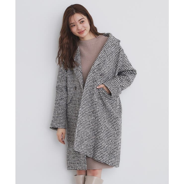 千鳥チェックチェスターコート【洗える】[品番：WRDW0206516]｜index