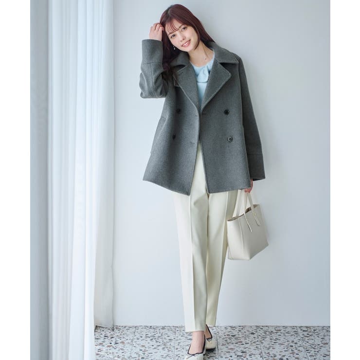 5color/S-Lsize》ウール混 ステンカラーピーコート [品番：WRDW0206513]｜index（インデックス）のレディースファッション通販｜SHOPLIST（ショップリスト）