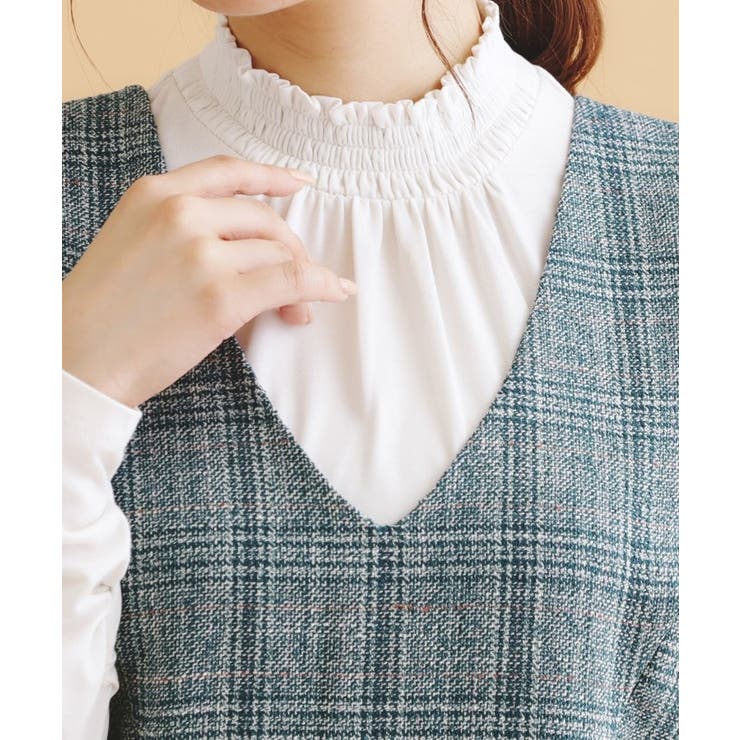 チェック柄Vネックジャンパースカート[品番：WRDW0212591]｜index（インデックス ）のレディースファッション通販｜SHOPLIST（ショップリスト）