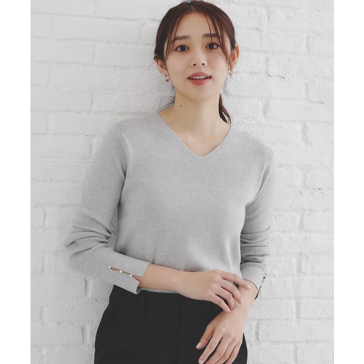 6color/S-LLsize》ラメ混Vネックニット 【洗濯機洗い可】[品番：WRDW0212265]｜index（インデックス）のレディースファッション通販｜SHOPLIST（ショップリスト）