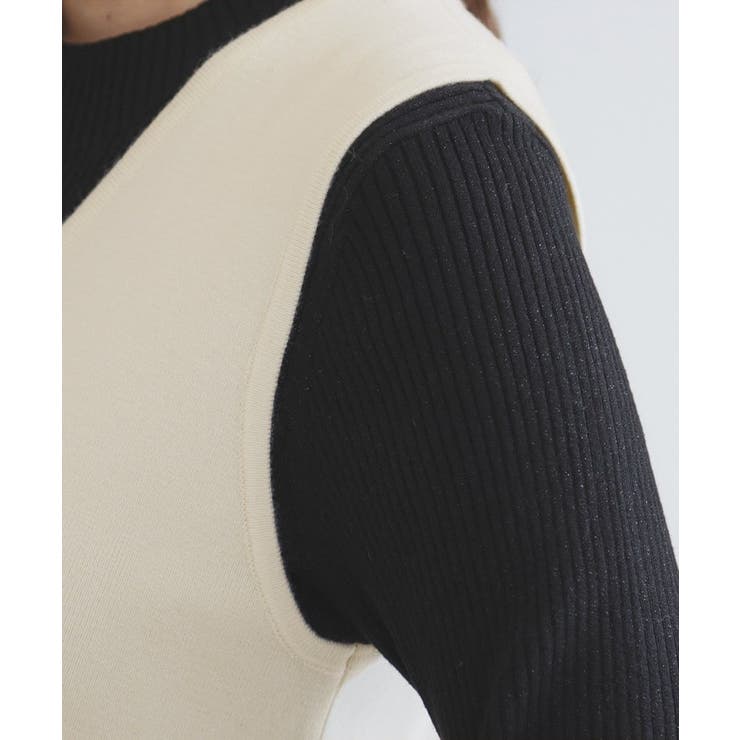 Calvin KLEIN 205W39NYC 組み合っ ニット 切替 ダウンベストM 