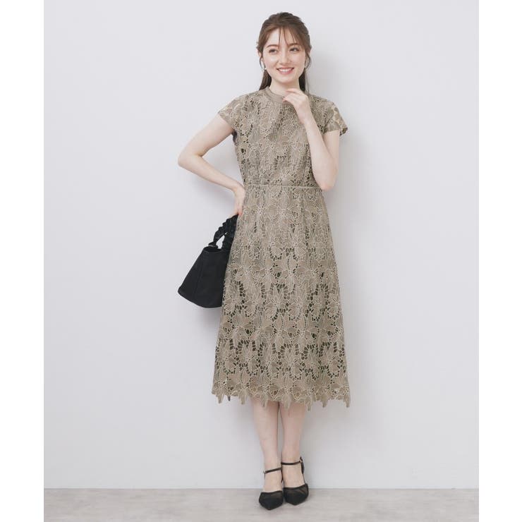 バイカラーレースワンピース【洗濯機洗い可】 | index | 詳細画像3 