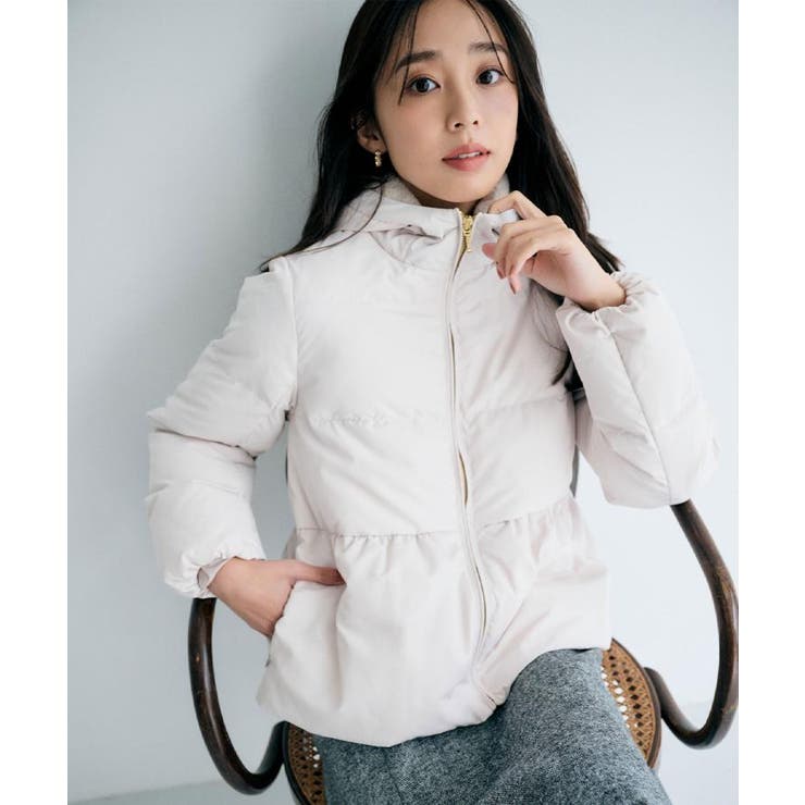 KAWADAダウンペプラムショートコート【撥水/洗濯機OK/静電気防止裏地】 | index | 詳細画像3 