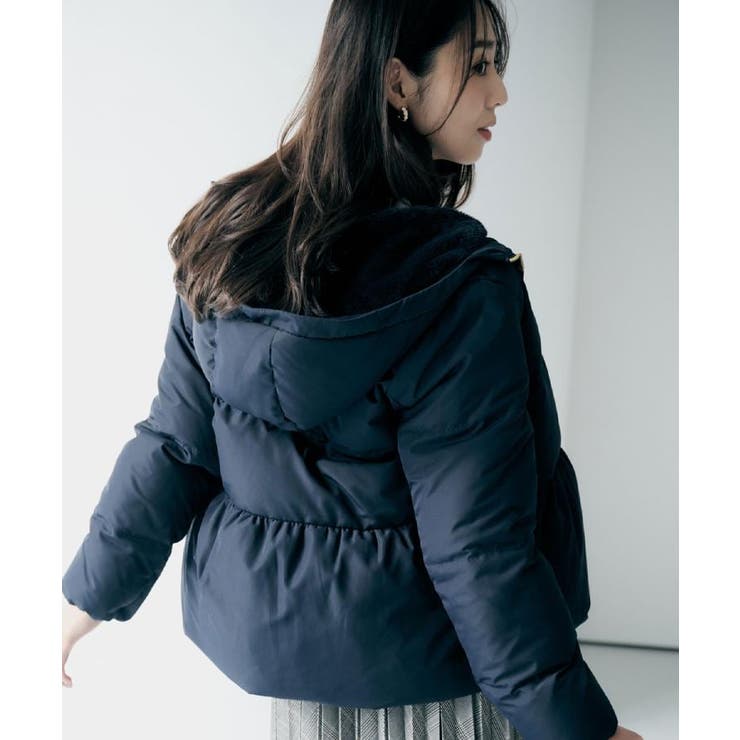 KAWADAダウンペプラムショートコート【撥水/洗濯機OK/静電気防止裏地】 | index | 詳細画像12 