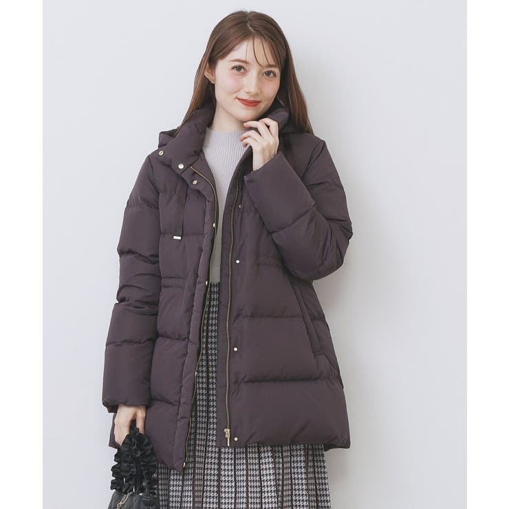 ブラウン(844) | KAWADAダウンドロストミドルコート【撥水 洗濯機OK 2WAY | index