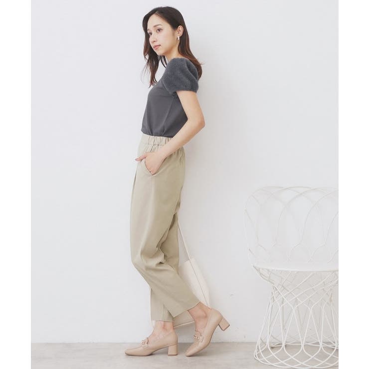 ラメピンストライプイージーテーパードパンツ【洗濯機洗い可/ストレッチ】 | index | 詳細画像8 