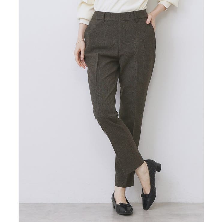 ブラウン(244) | ウォームストレッチテーパードパンツ【洗濯機OK 防シワ 吸湿発熱】《XS～3L》 | index