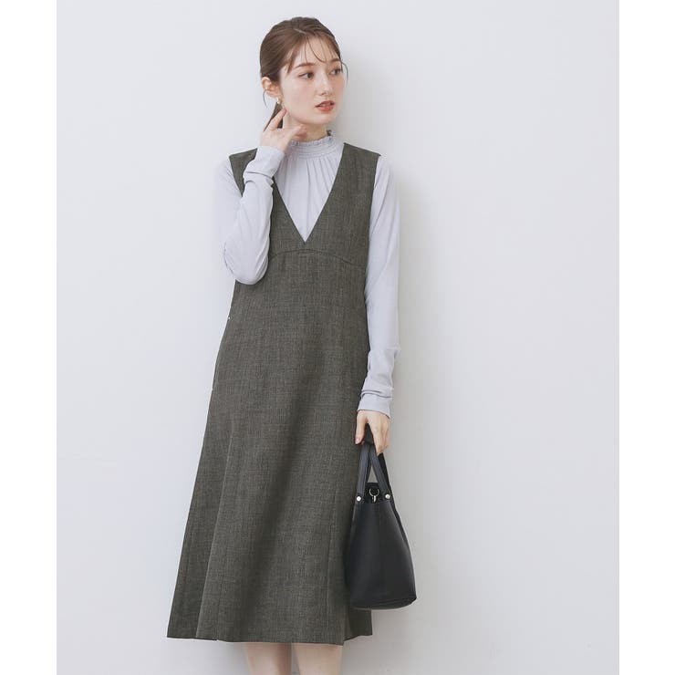 チャコールグレー(014) | ヴィンテージツイードジャンスカ【洗濯機OK/防シワ】 | index