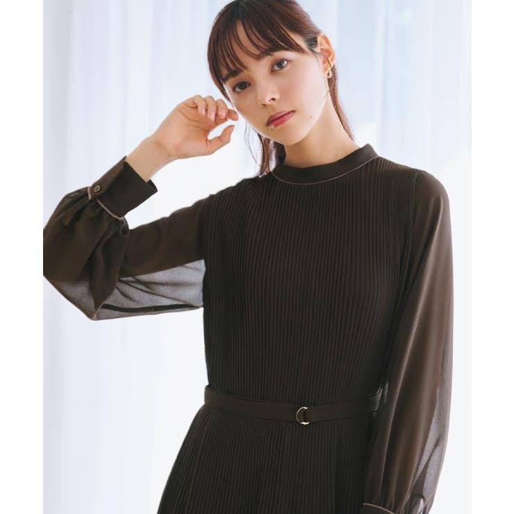 《5色展開/S-3Lサイズ》プリーツフレアワンピース【洗濯機OK/防シワ】 | index | 詳細画像2 